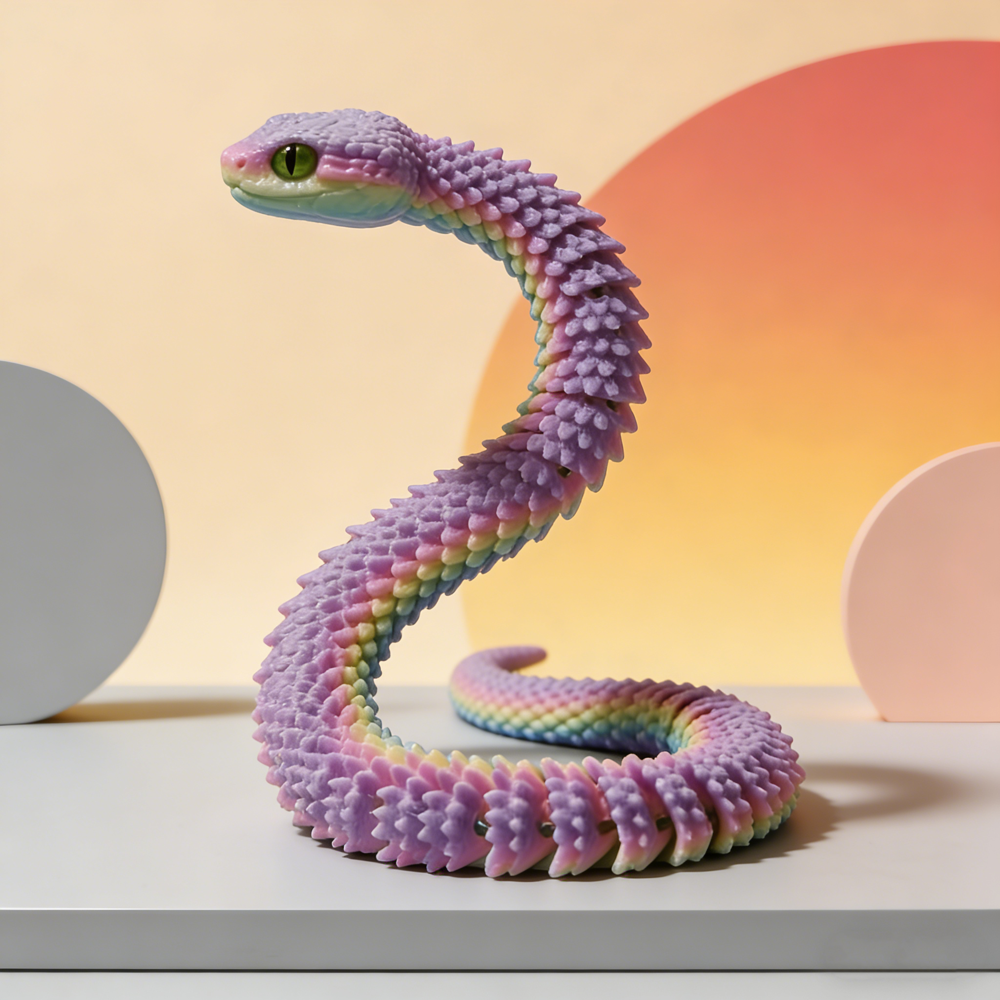 3D-печатная фигурка змеи, 30 см, знак зодиака, рептилия, для декора офисного стола, домашней полки, подарок, праздничное украшение, коллекционный предмет