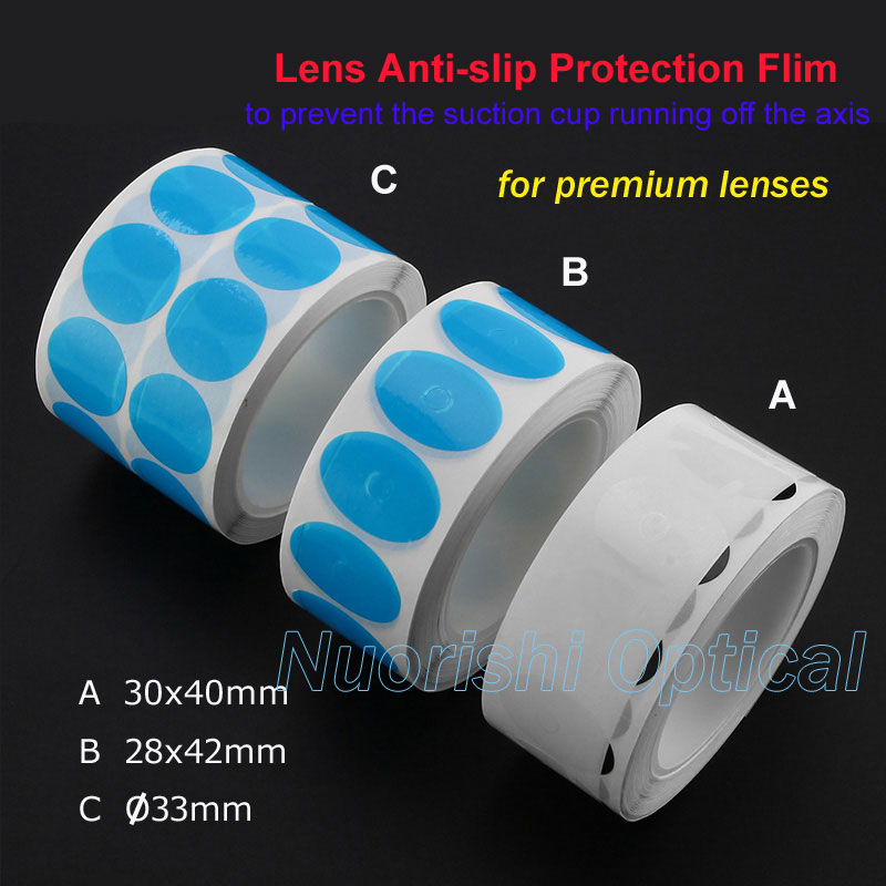 Q032 1000 buah penjual direkomendasikan kualitas tinggi plastik transparan Film pelindung lensa antiselip stiker tahan bening 3 jenis