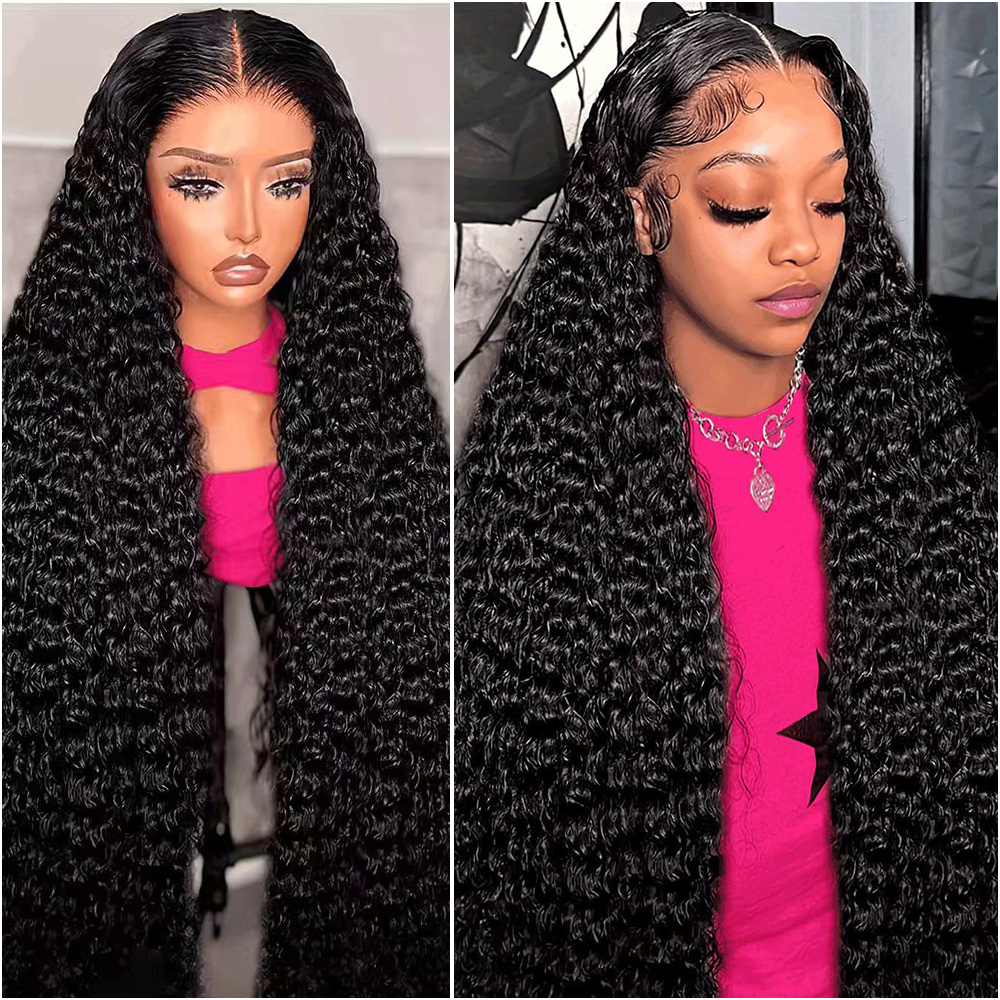 200% Dichtheid 13x6 HD Kant Frontal Pruiken Braziliaans 34-38 Inch Deep Wave Haarwerk 5x5 Kant Front Pruik Voor Zwarte Vrouwen Voorgeplukt