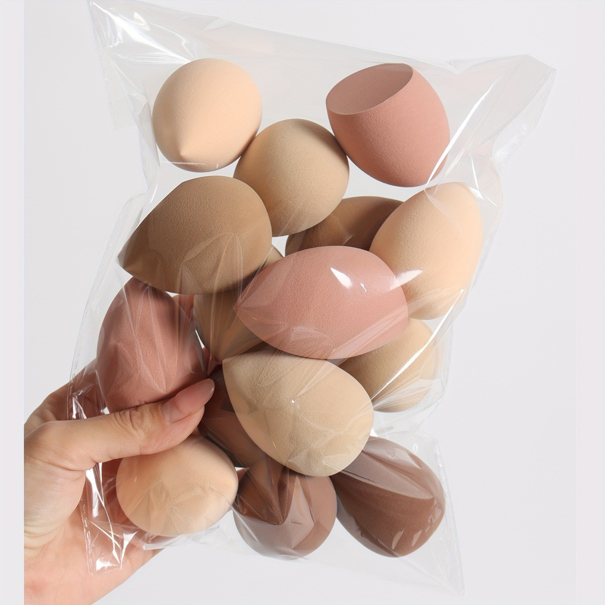 Juego de esponjas de maquillaje Ombre de 5-10 piezas: uso dual vegano para líquido/polvo |   Esenciales de viaje sin látex, todo tipo de piel