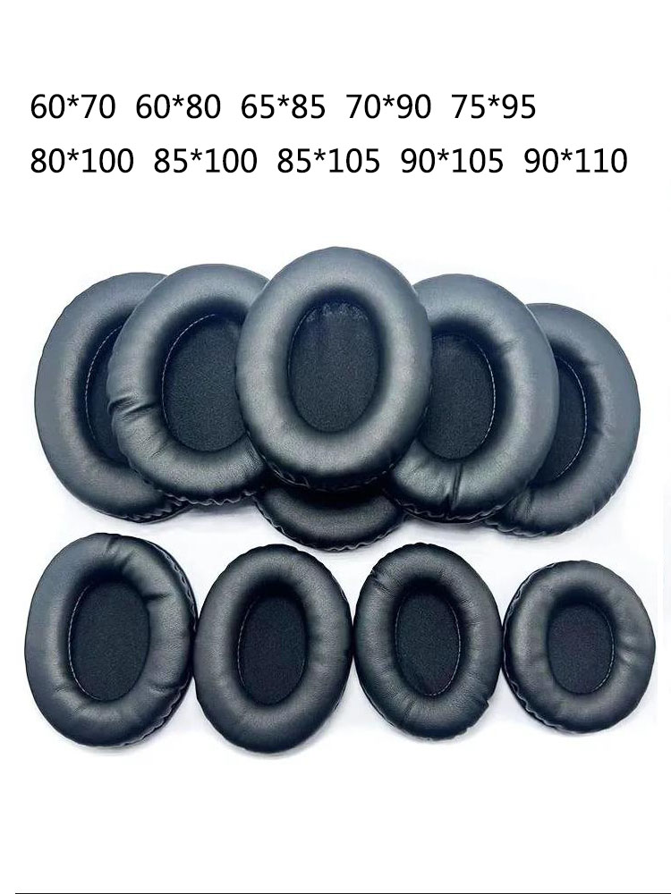 Almohadillas ovaladas para auriculares, fundas de esponja, cojín de espuma de cuero 60*70 60*80 65*85 70*90 75*95 80*100 85*100 85*105 90*105 90*110