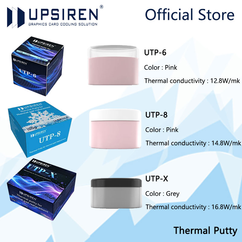 UPSIREN UTP-6/UTP-8/UTP-X термошпаклевка для VGA GPU IC-процессора с быстрым охлаждением, сменная термопрокладка, теплоблокирующая шпаклевка