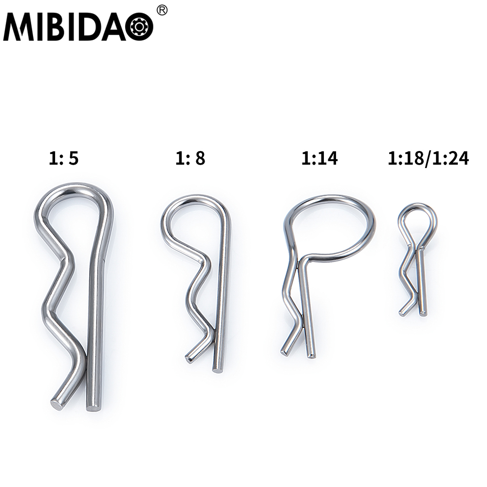 MIBIDAO 50 ชิ้น RC รถ Body Shell คลิป Pin Housing Latch R หัวเข็มขัดคงที่สําหรับ 1/24 1/18 1/14 1/8 1/5 Buggy Truggy ชิ้นส่วน DIY