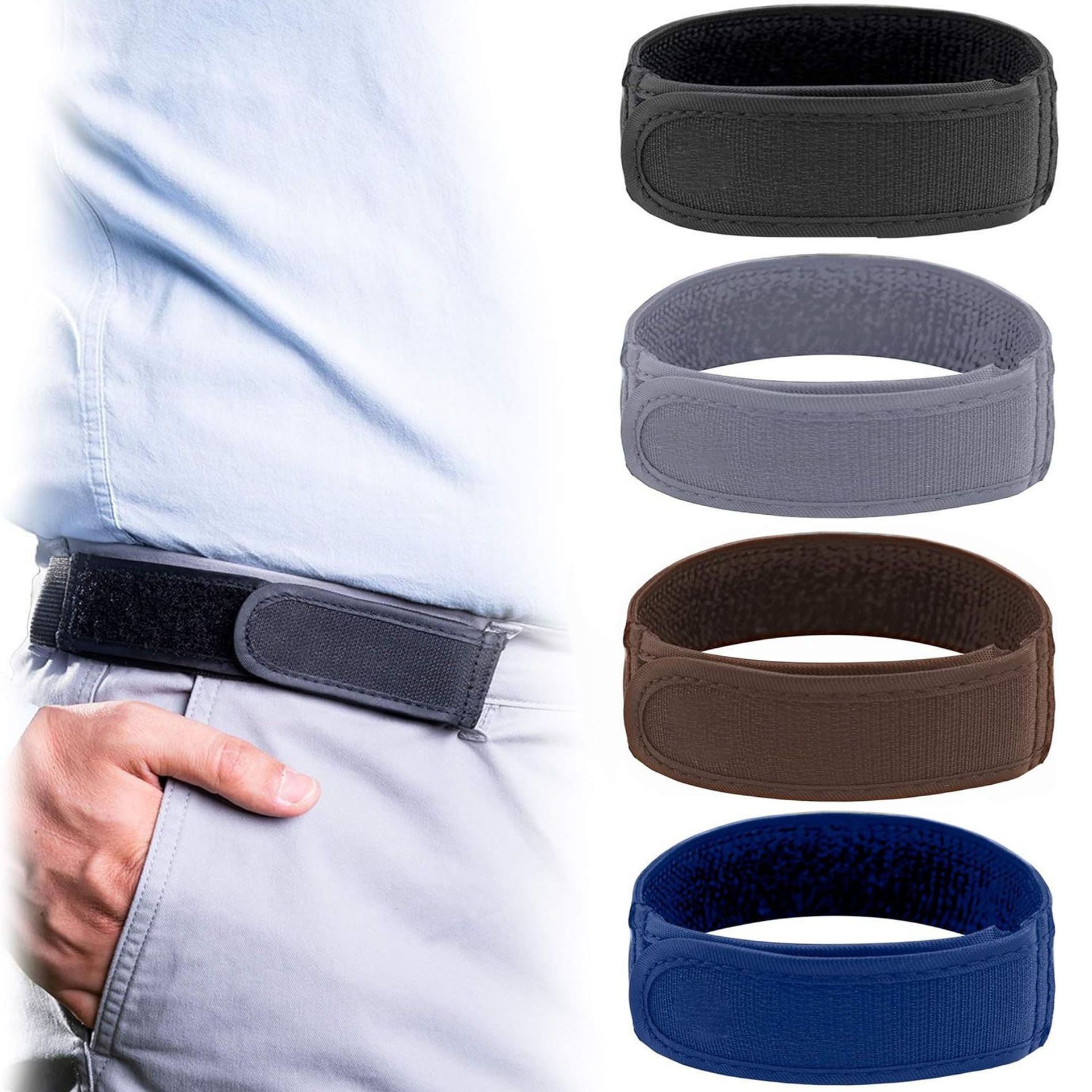 Cinturones elásticos ultrasuaves sin hebilla, cinturón cómodo y elegante a la moda, cinturón sin hebilla, cinturones de cintura sin hebilla Unisex para hombres