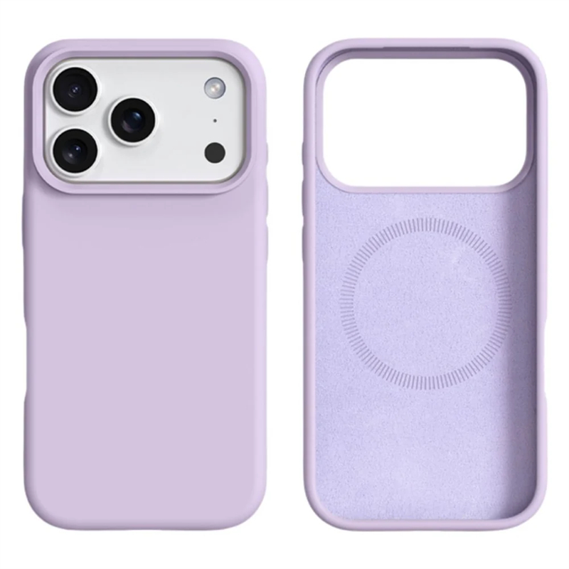Capa Magnética Fina de Silicone Líquido para Magsafe iPhone 17 Air 16 15 14 13 12 Pro Max Plus 17Air 17Pro 16Pro Capa de Celular MagSafe