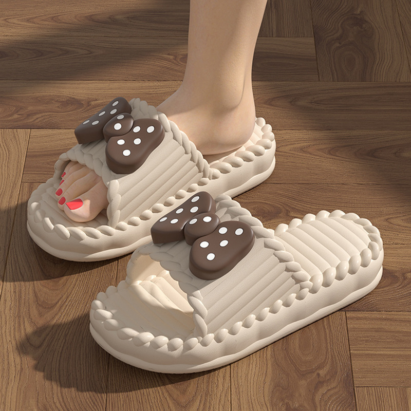Sandal dasi kupu-kupu untuk wanita sandal gadis manis luar ruangan sandal pantai antiselip sandal nyaman musim panas modis