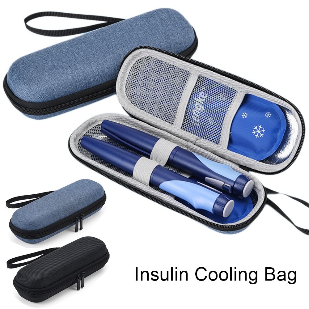 Tas Pendingin Insulin Diabetes Portabel Tahan Air, Pelindung Tas Jinjing, Kemasan Es Berpendingin untuk Obat Diabetes