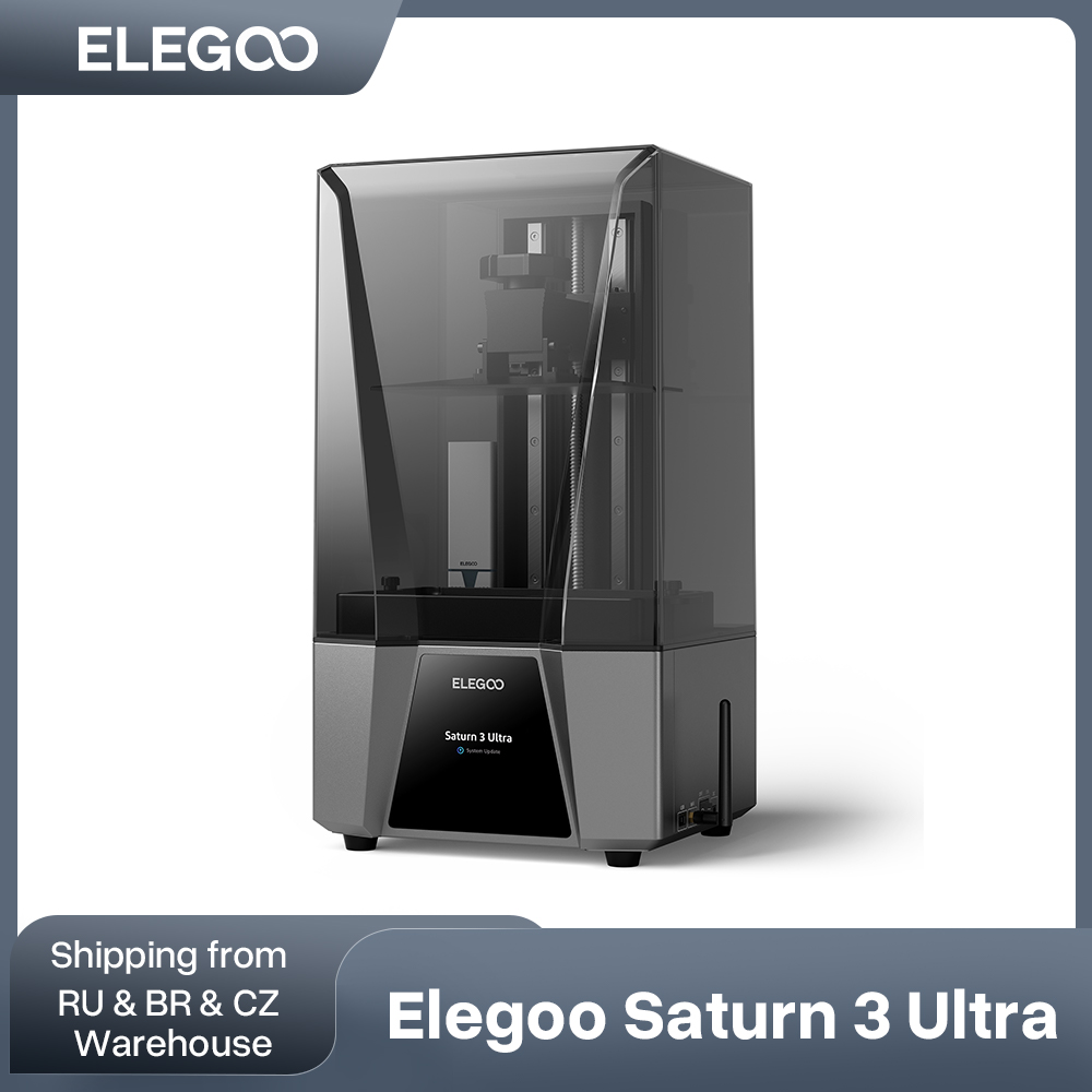 ELEGOO SATURN 3 Ultra 12K Mono MSLA Drukarka 3D z 10-calowym 12K Mono LCD, szybki transfer Wi-Fi, obszar roboczy 219*123*260mm