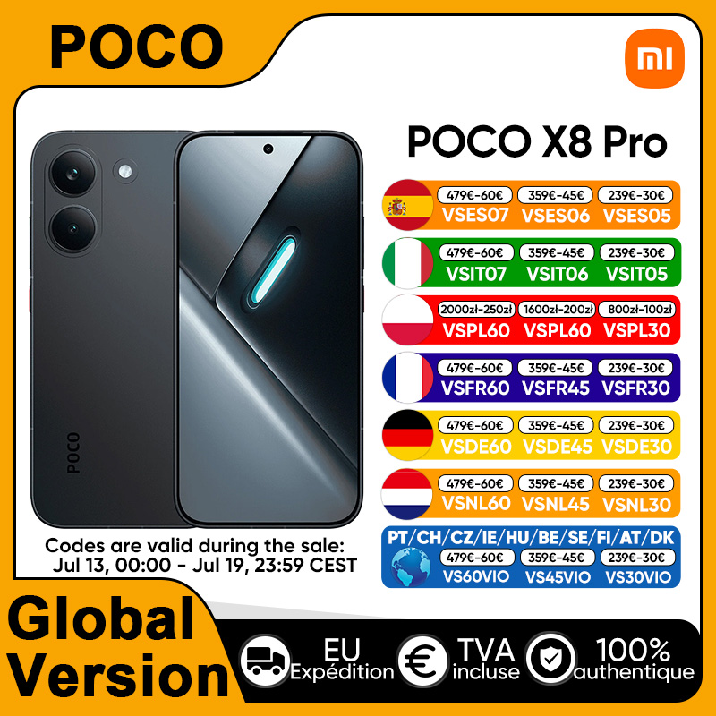 POCO X8 Pro 5G Globale Version Smartphone Dimensity 8500-Ultra 6,59 Zoll 120Hz 1,5K Ultra-helles AMOLED-Display 6500mAh Akku NFC