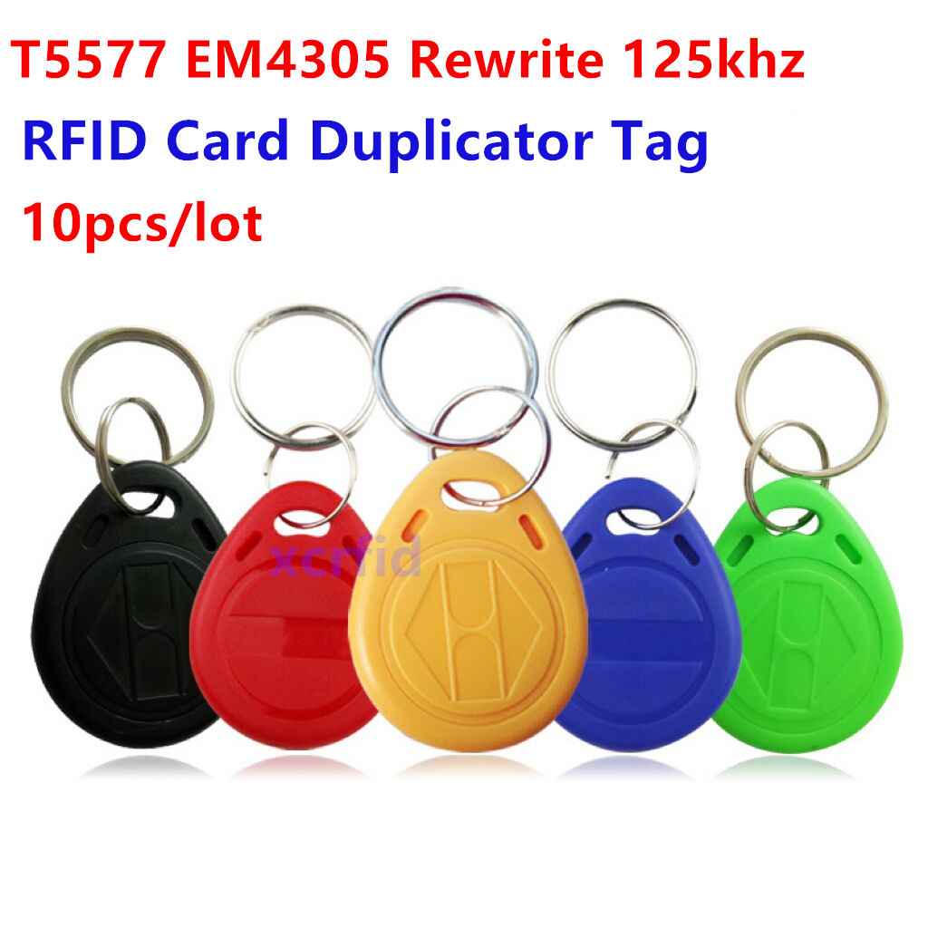 EM4305 T5577 zapisywalny znacznik RFID wielokrotnego zapisu kopiuj duplikat klon 125 khz H-ID kontrola dostępu karta RFID brelok do kluczy