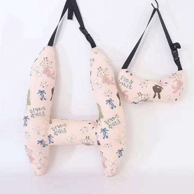 Oreiller de voyage en forme de H pour la sécurité du sommeil de la voiture, oreiller de tête de voyage, coussin de soutien pour enfants et adultes, oreillers de cou de sécurité pour siège automatique