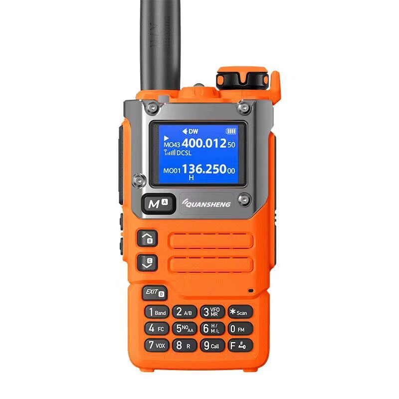Quansheng-UV-K5(8) UV-K58 UV-K6 uvk58オレンジ双方向ラジオ、50-600mhz、am、fm、type c充電、マルチバンドアップグレード、UV-K5