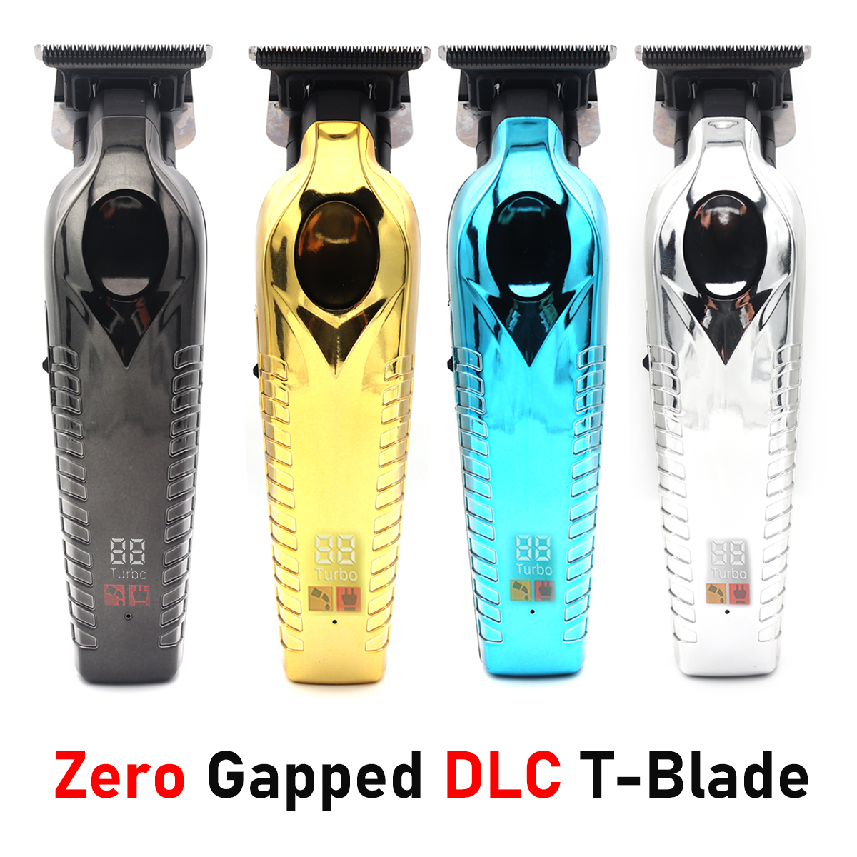 Триммер для волос для мужчин Zero Gapped DLC TBlade Oil Head со светодиодным дисплеем, малошумная беспроводная профессиональная машинка для стрижки волос, финишная машина