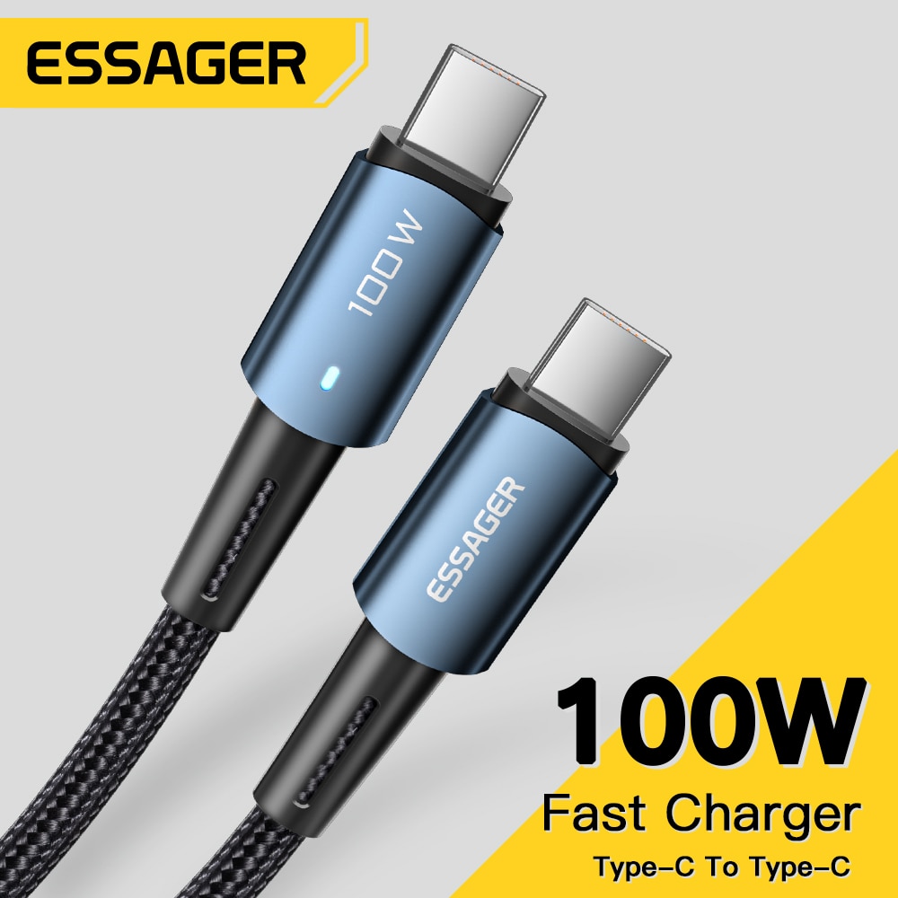 Essager PD100W 60W cavo da C a C cavo di ricarica rapida per telefono cellulare cavo di ricarica per Xiaomi Samsung Huawei Macbook iPad