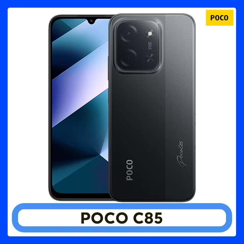 Versione globale Smartphone POCO C85 Display Dot Drop da 6,9" Doppia fotocamera posteriore da 50 MP Batteria capiente da 6000 mAh Ricarica rapida da 33 W