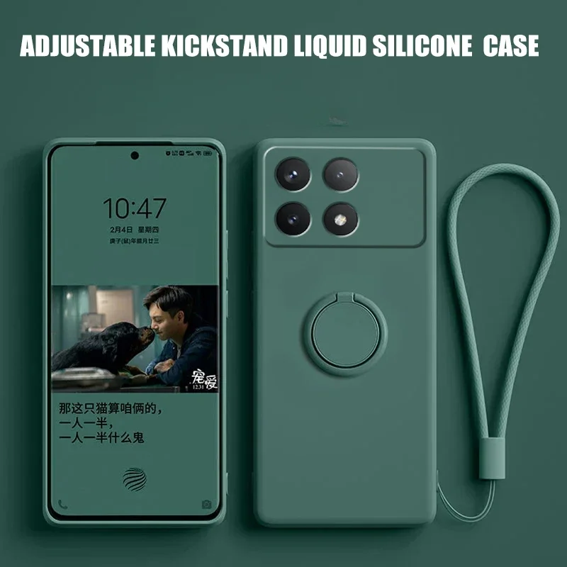 Oryginalne etui na telefon z płynnym silikonem dla POCO X7 X6 F7 F6 Pro M7 M6 Pro 4/5G C75 C65 4G TPU Protect Soft Back Cover