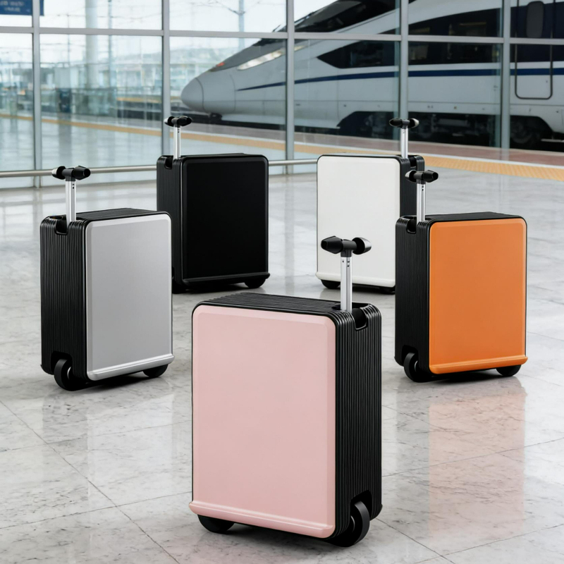 Valise Électrique Multifonction Légère et Portative pour Voyages d'Affaires, avec Fonction de Conduite et Motif Motif de Voyage