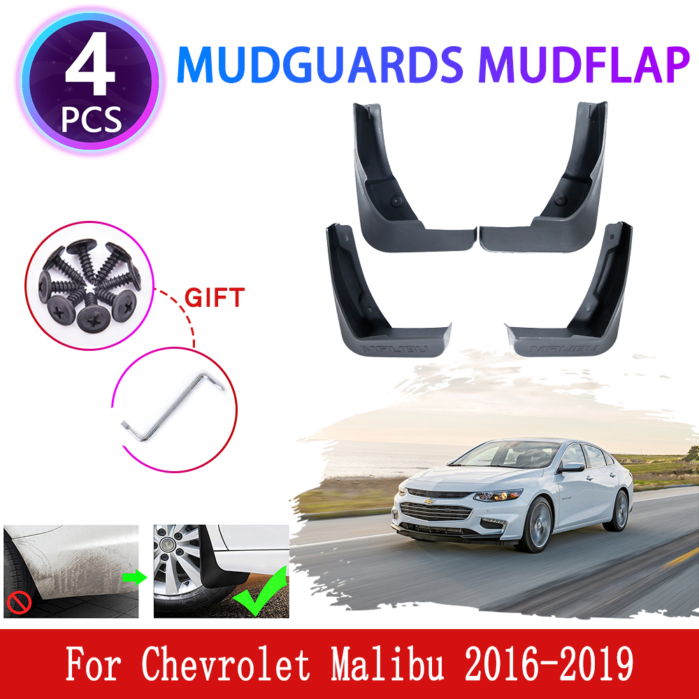 Para chevrolet malibu 9 2016 2017 2018 2019 4x para-lamas fender lama flap respingo lama guardas proteger acessórios da roda do carro
