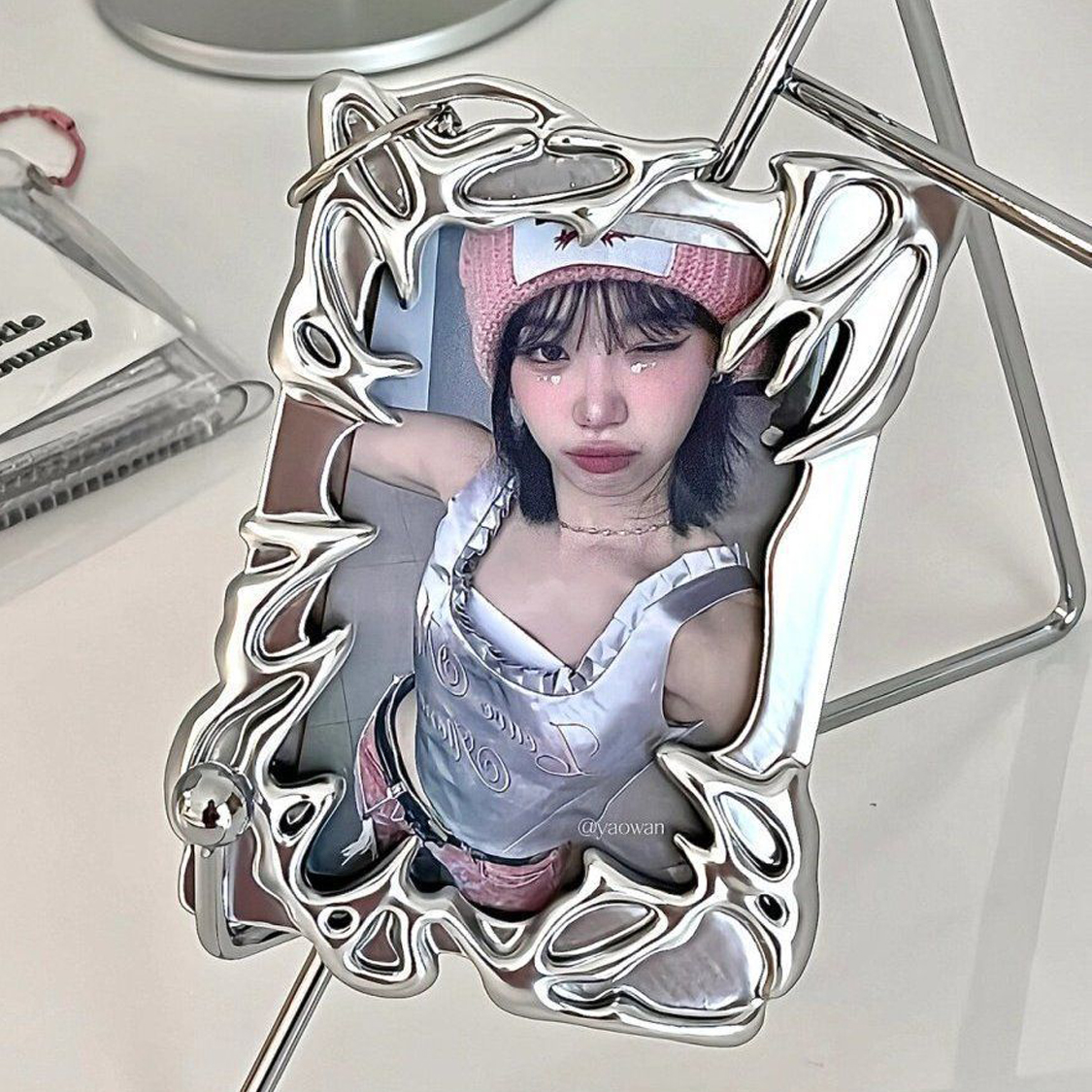 Capa de armazenamento de cartão de galvanoplastia kpop estrela armazenamento de cartão personalizado acessórios de moda decoração material de estudo de escritório
