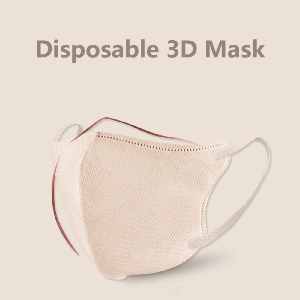 Máscara Facial Descartável com 4 Camadas, Capa Facial Respirável, Protetora Japonesa, Anti Poeira, Cor Sólida, 4 Camadas, 4 Camadas, 10PCs, Novo