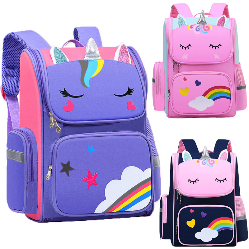 Plecak dziecięcy dla dziewczynki Jednorożec Torba szkolna dla dzieci Tęczowe oczy Plecak dla nastolatki Plecak podróżny Wodoodporny Mochilas
