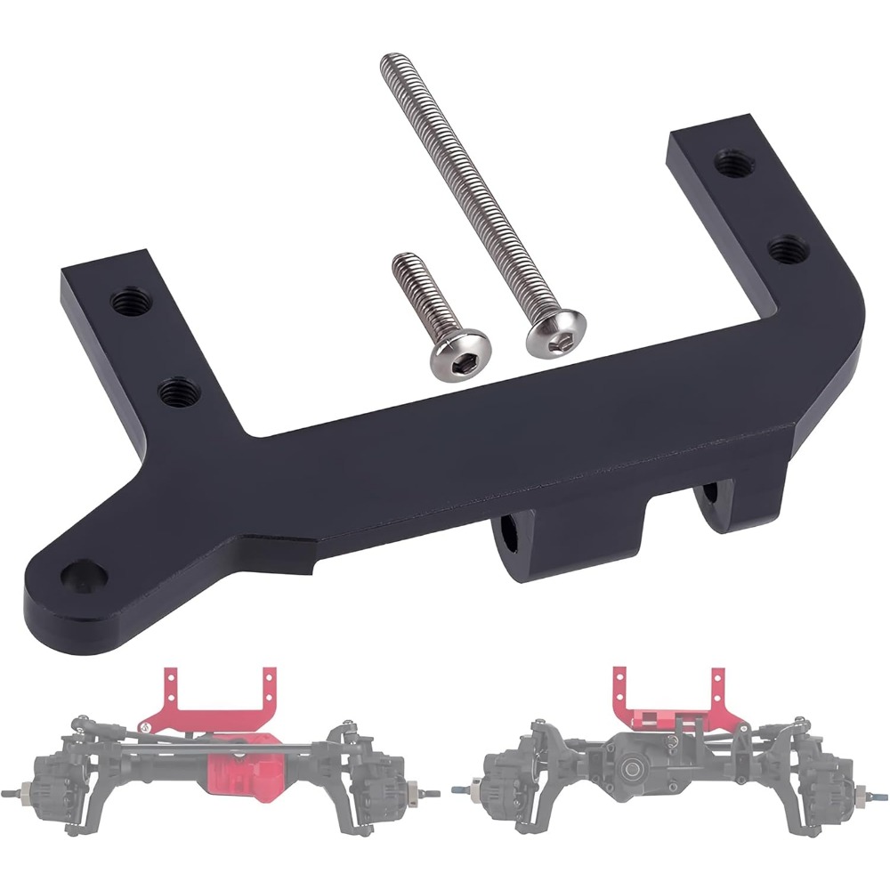 Soporte servo AMK TRX4, soporte de aluminio TRX4 SOA, suspensión de 4 eslabones para 1/10 RC Crawler TRX4 Sevro en actualizaciones de montaje de eje (negro)