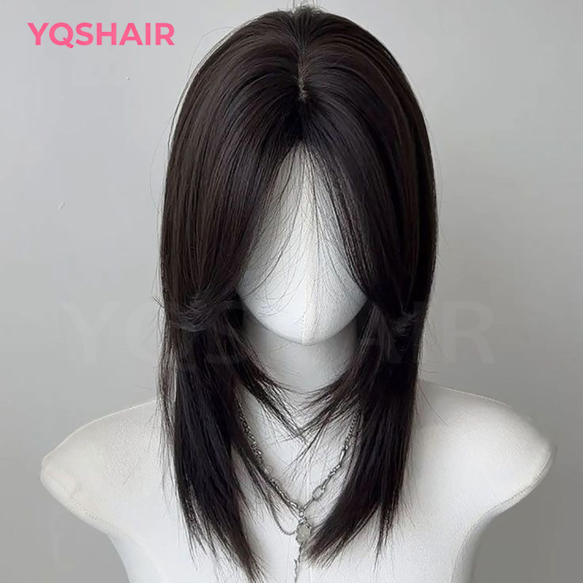 Silk Base Wig Full Lace Base with Bangs Remy European Hair Glueless Wear Go Light Thin Soft 6x6'' Silk Top Pre Plucked for Women