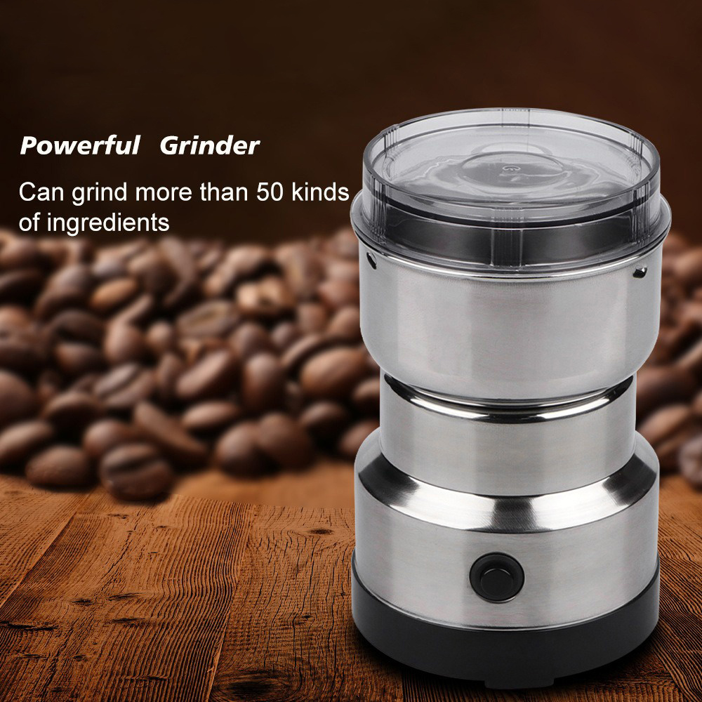 Molinillo de granos multifuncional de 4 hojas para cocina, molinillo de café eléctrico para cortar café en casa, licuadora con sabor a nuez y frijol