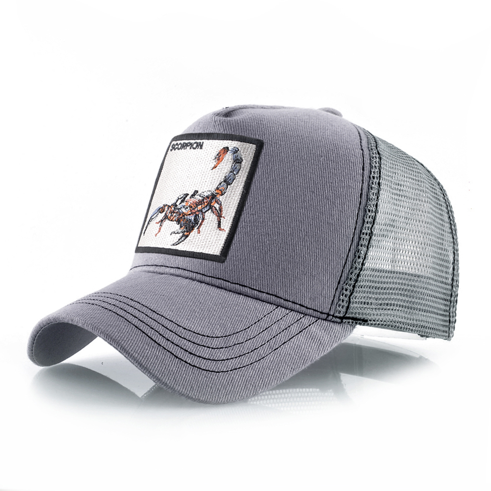 K Four Season Herren-Trucker-Kappen mit Skorpion-Patch, Snapback, Hip-Hop-Baseballkappe für Damen, verstellbare Unisex-Baseballmützen