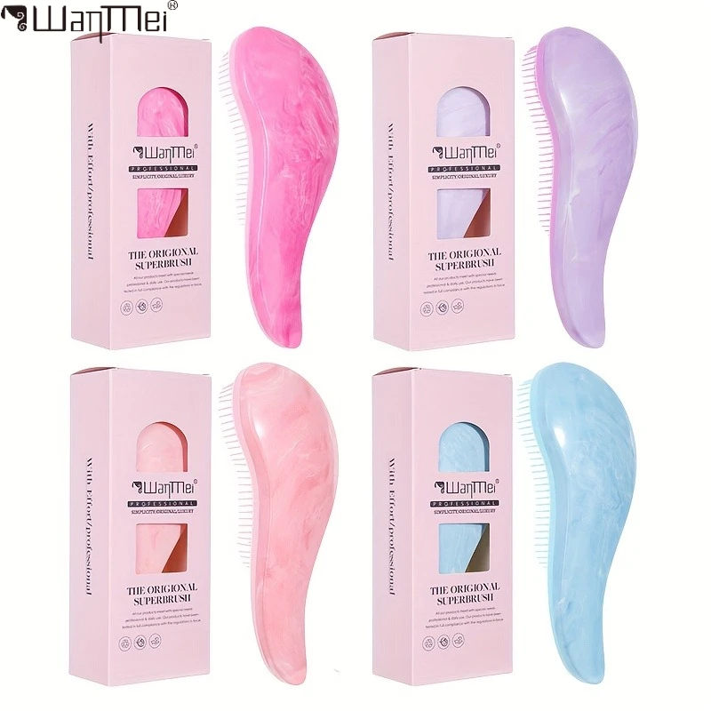 1 pçs desembaraçar escova de cabelo macio couro cabeludo massagem pente anti-estático suave aliciamento escova salão de beleza estilo de cabelo escova acessórios ferramentas