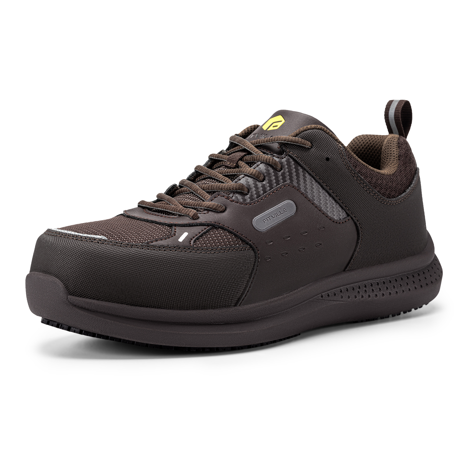 Scarpe da Lavoro Extra Larghe Fitville, Scarpe Antinfortunistiche Indistruttibili con Punta in Acciaio per Uomo, Sneakers Comode Antiscivolo