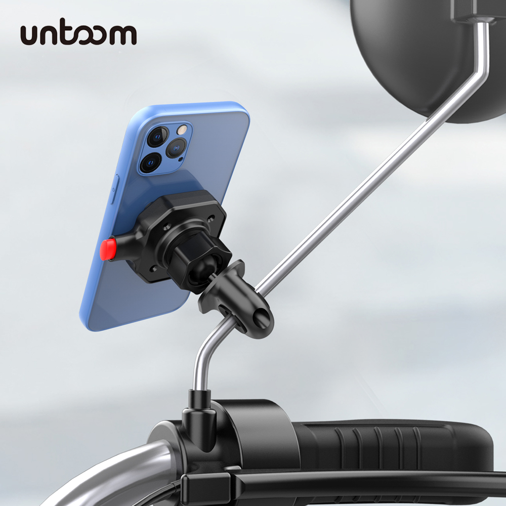 Soporte Universal de Liberación Rápida para Teléfono Móvil en Motocicleta, Soporte de Navegación para Espejo Retrovisor, Clip de Montaje para GPS