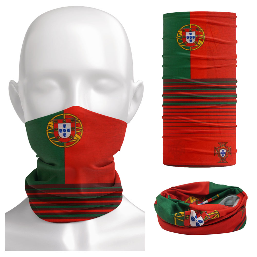 Bandanas con bandera de Portugal para deportes al aire libre, senderismo, Camping, cara de ciclista, bufanda de tubo, pasamontañas de polaina para el cuello a prueba de viento portugués