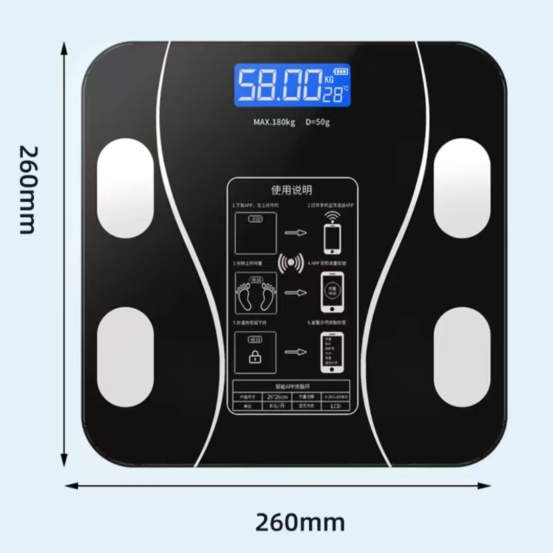 New USB Body Fat Scale,Intelligent and Precise Home Fat Scale,Adult Body Scale,Small Electronic Scale, Weighing Scale Body Scale