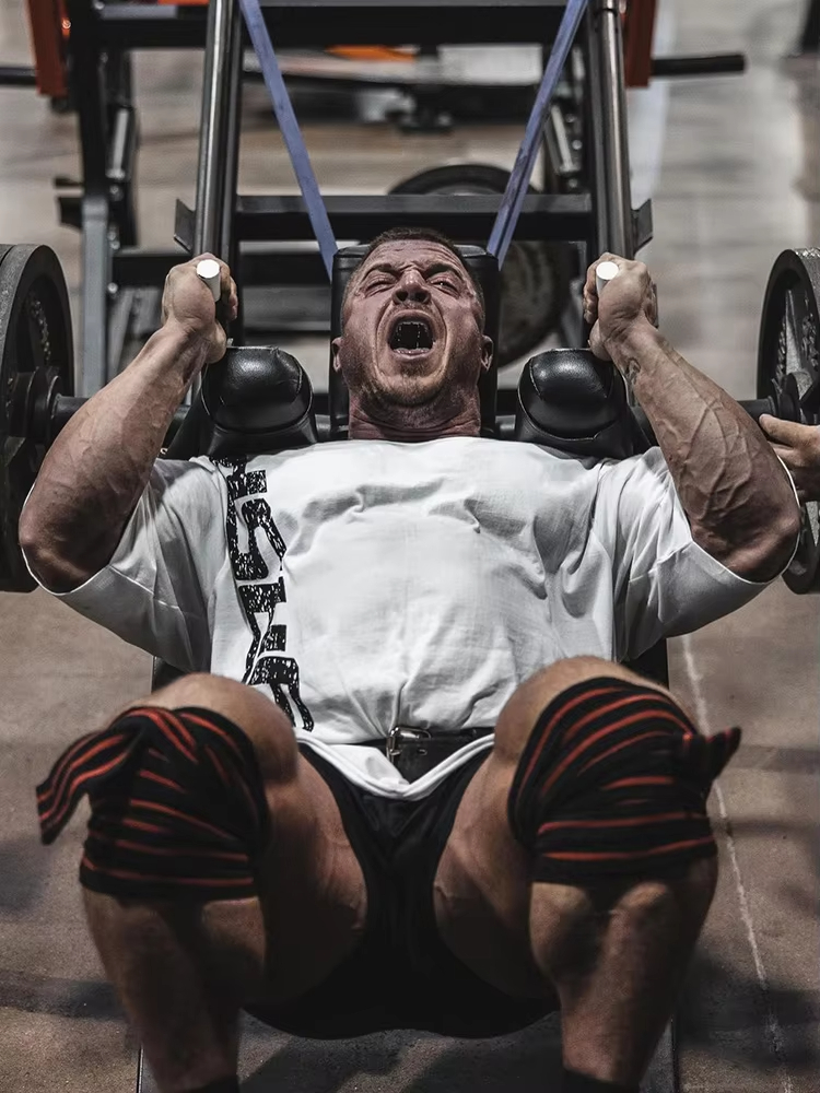 2025 Nieuwe katoenen losse korte mouw heren fitnesstraining groot formaat zweetabsorptie oversize sport bodybuilding halve mouw
