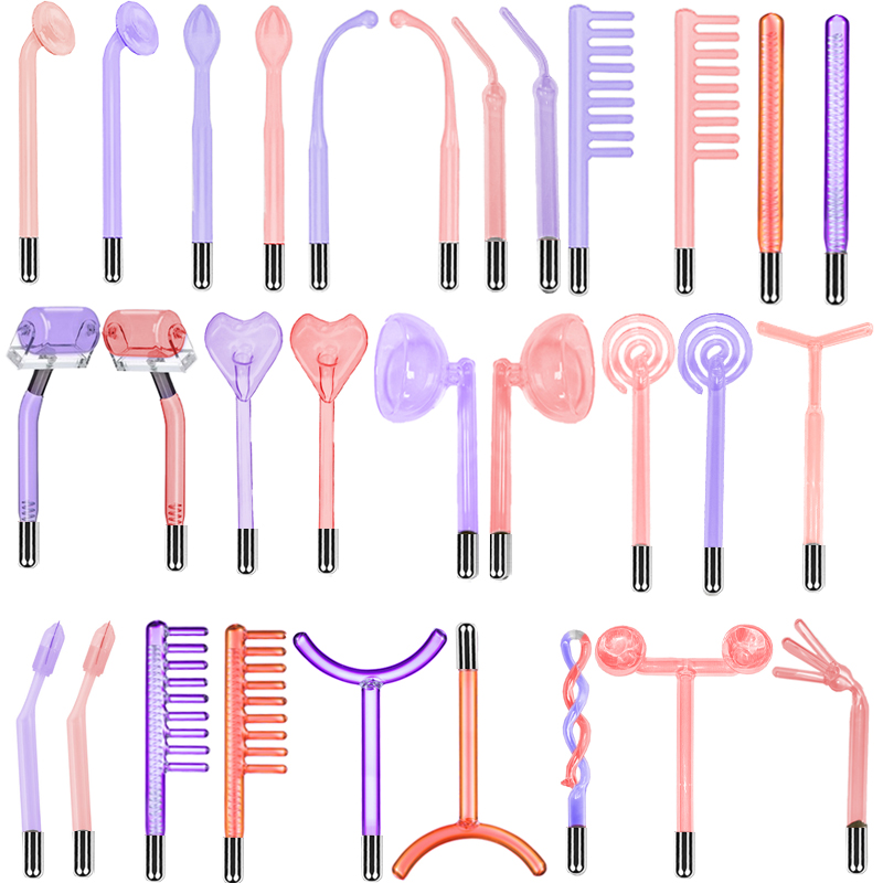 16 Types High Frequency Replacement Electrodes Glass Tube Facial Electrotherapy Wand Acne Spot Remover Beauty Device