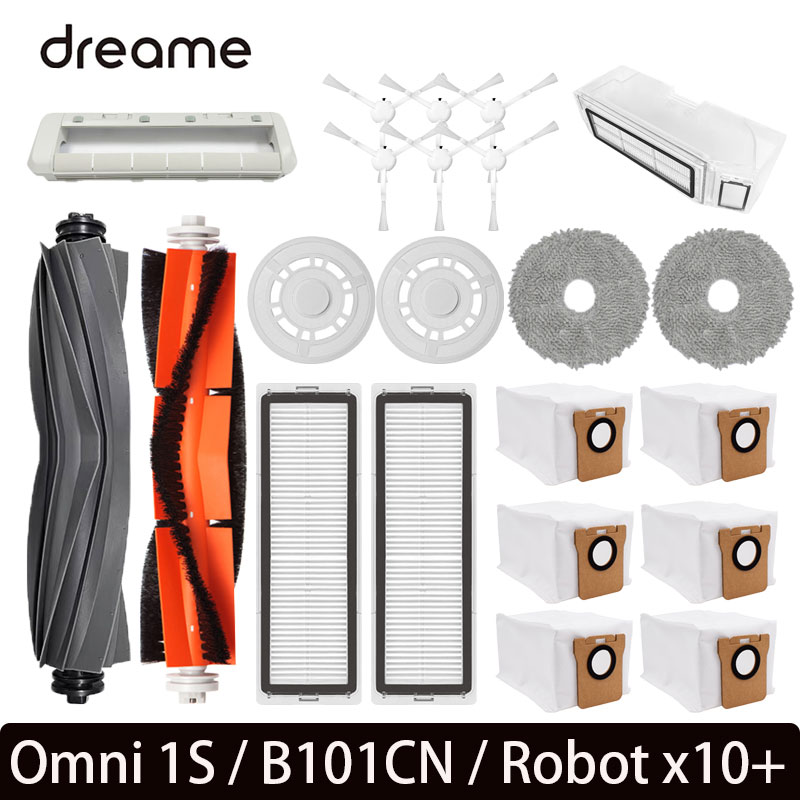XIAOMI Mijia Omni 1S B101CN 로봇 X10 + 로봇 진공 메인 사이드 브러시 필터 걸레 부품 Dreame L10s Ultra / S10 Pro 액세서리