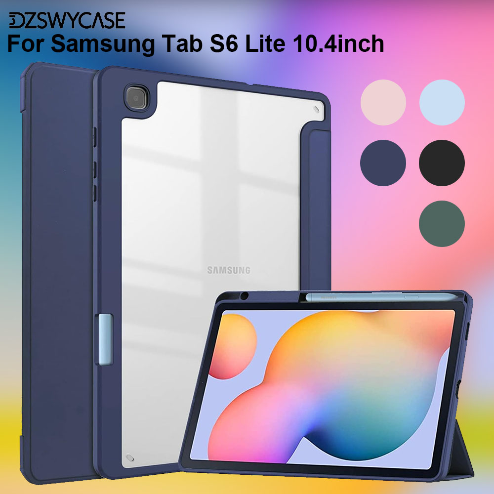 Чехол для Samsung Galaxy Tab S6 Lite 10,4 дюйма 2024/2022/2020, с держателем для карандашей, чехол с поддержкой автоматического сна/пробуждения