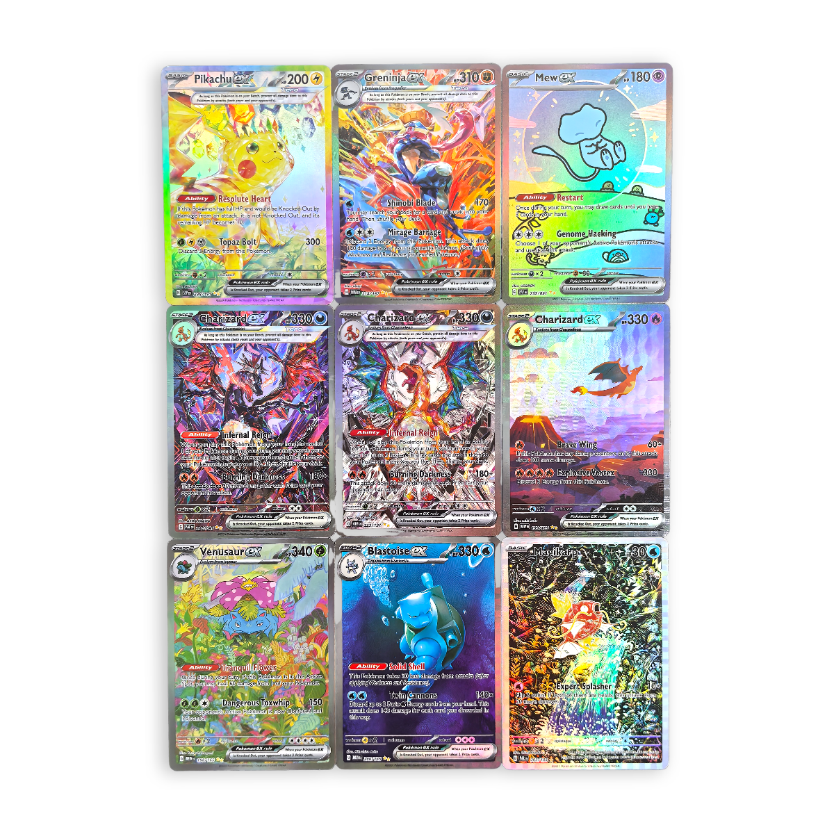 9 шт. PTCG Pokemon английская карта Пикачу Мяу Чаризард Magikarp EX игрушки хобби хобби коллекционные игры коллекция аниме карты подарок