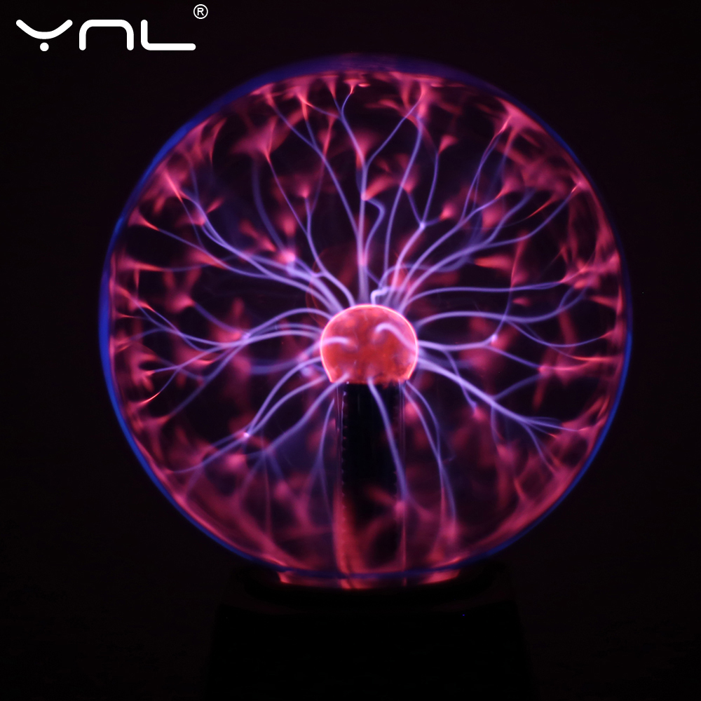 Lampe Magique à Capteur Tactile Plasma de 3/4/5/6/8 Pouces, Luminaire Décoratif de Bureau, Boule de Verre, Veilleuse à Induction, Cadeau de Vacances pour Enfant, Nouveauté