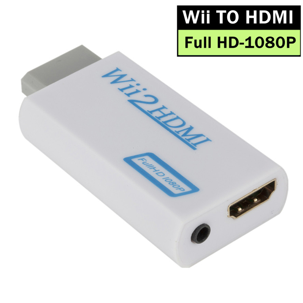 1080P HD Wii-HDMI 호환 변환기 어댑터 3.5mm 잭 오디오 비디오 케이블 어댑터 720P 노트북 PC HDTV 모니터 디스플레이용