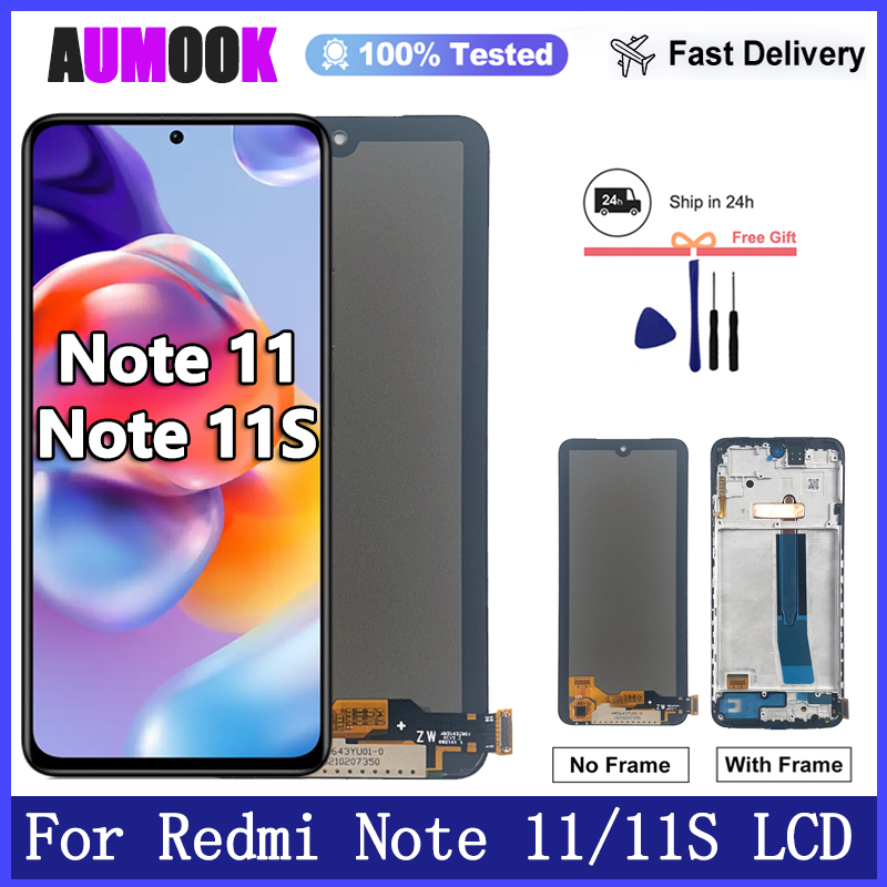 New AMOLED Display For Xiaomi Redmi Note 11 11S Touch Screen Digitizer Assembly For Redmi Note 11S 2201117SG Display Replacement