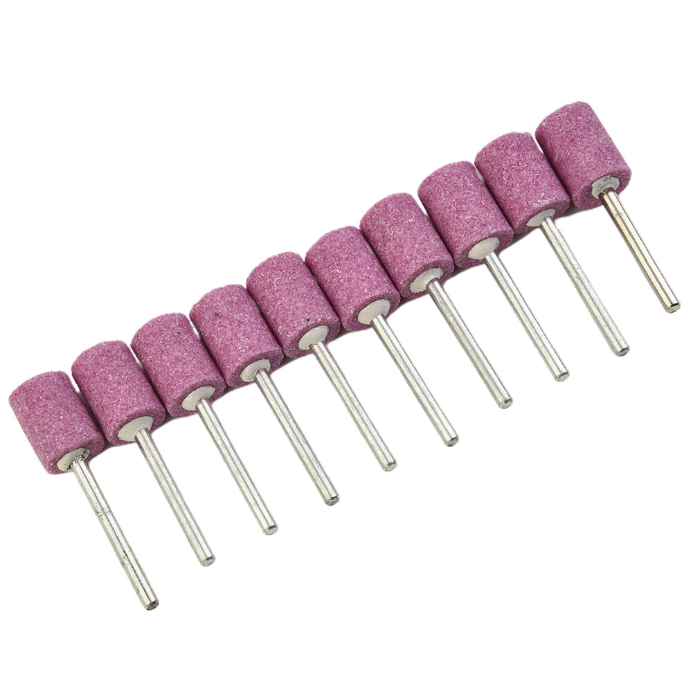 10Pcs Montiert Schleifen Stein Kopf Set 12mm Schleif Polieren-Rad Bits Schaft Für Dremel Grinder Bohrer Power werkzeug Zubehör