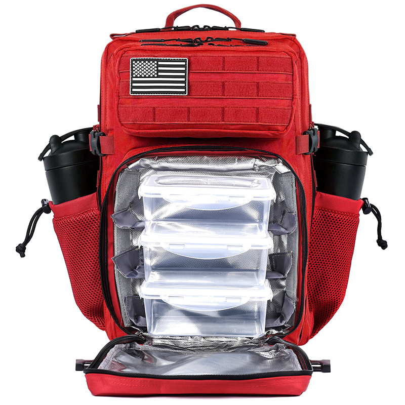 45L Meal Prep Management กระเป๋าเป้สะพายหลัง GYM ยุทธวิธีกันน้ําฉนวนอาหารกลางวัน Cooler BAG เดินป่าตั้งแคมป์ Rucksack