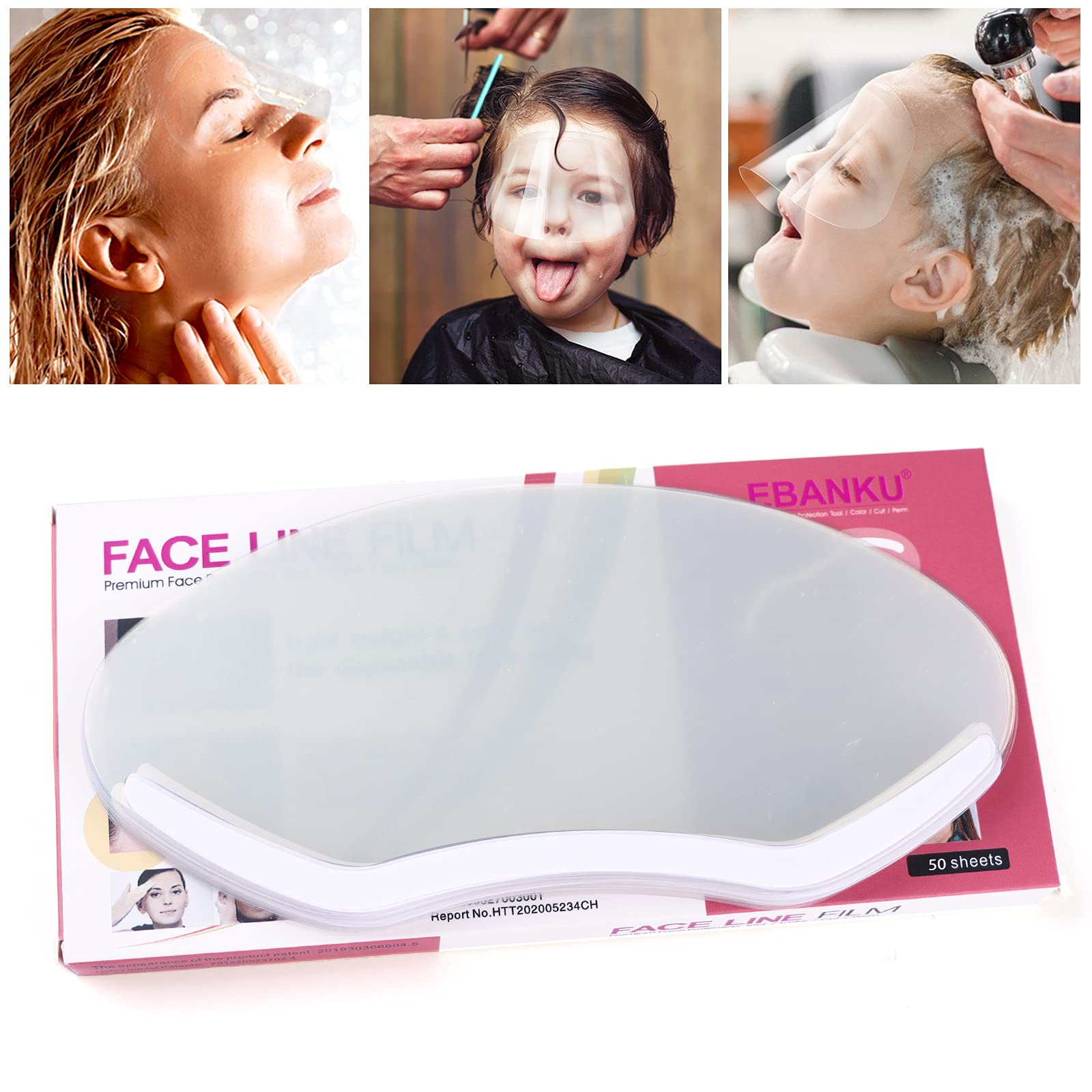 100 Buah Pelindung Wajah Sekali Pakai Pelindung Wajah Pelindung Rambut Masker Tukang Cukur untuk Perlengkapan Penata Rambut Alat Salon Hairspray