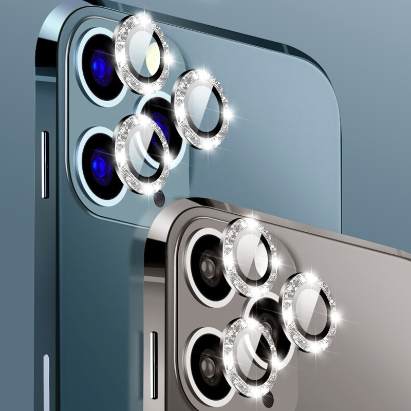 Protector de anillo de Metal para lente de cámara, Protector de cristal para iPhone 11, 12, 13 Pro Max, 12Pro, 13Pro, 14 Pro Max
