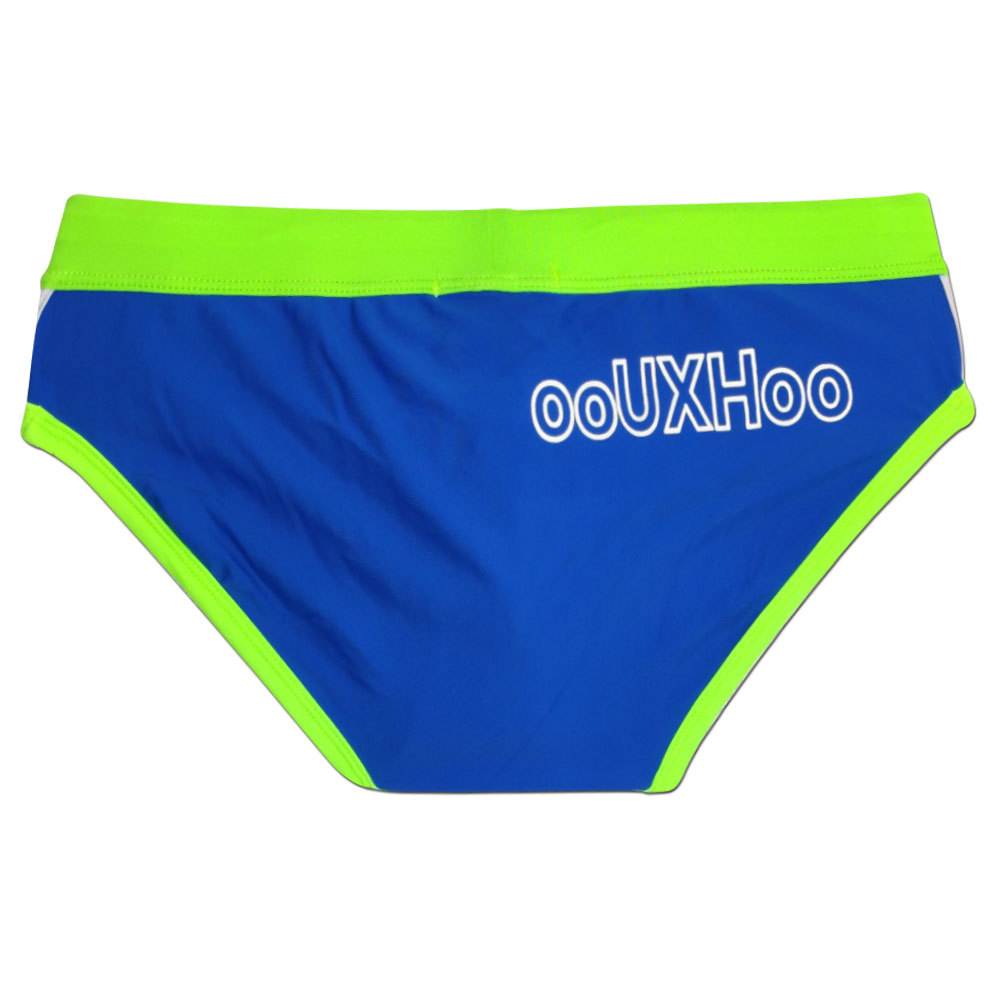 2026 buitenlandse handel kleur bijpassende heren driehoekige zwembroek trendy eenvoudige tas comfortabele strandvakantie slip UXH098