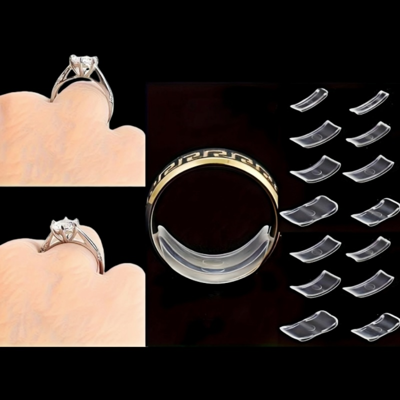 Ajusteur de taille de bague en Silicone souple, ensemble de 8 pièces, outil de bijoux confortable et antidérapant pour la fabrication de bijoux de fiançailles et de mariage