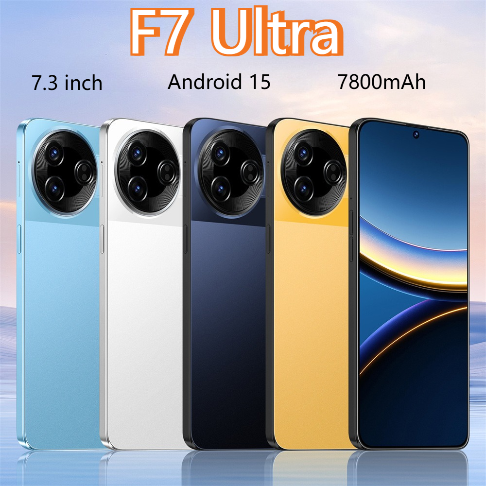 Оригинальный смартфон 2025 F7 Ultra, 5G, мобильные телефоны с двумя SIM-картами, экран 7,3HD, мобильные телефоны, 7800 мАч, Android 15, глобальная версия, сотовый телефон