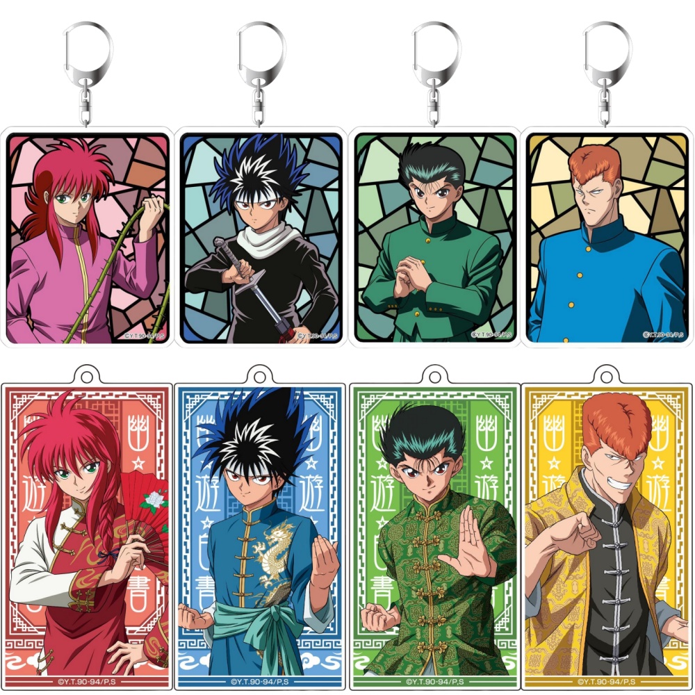 Anime Acrílico Chaveiro de Yu Yu Hakusho, personagem HD, coleção de ornamentos, Hiei, Kurama, Yuusuke, Urameshi, presentes para fãs, 6cm
